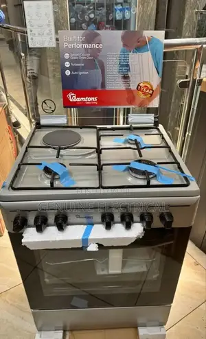 Ramtons 3G+1E 60X60 Silver Cooker Electric Oven- Rc/606