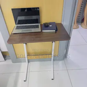 Dark Brown Portable, Movable Height Adjustable Laptop Table