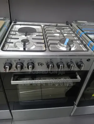 Silver BJS 60X60 3-Gas+1 Hot Plate With Fan on Offer