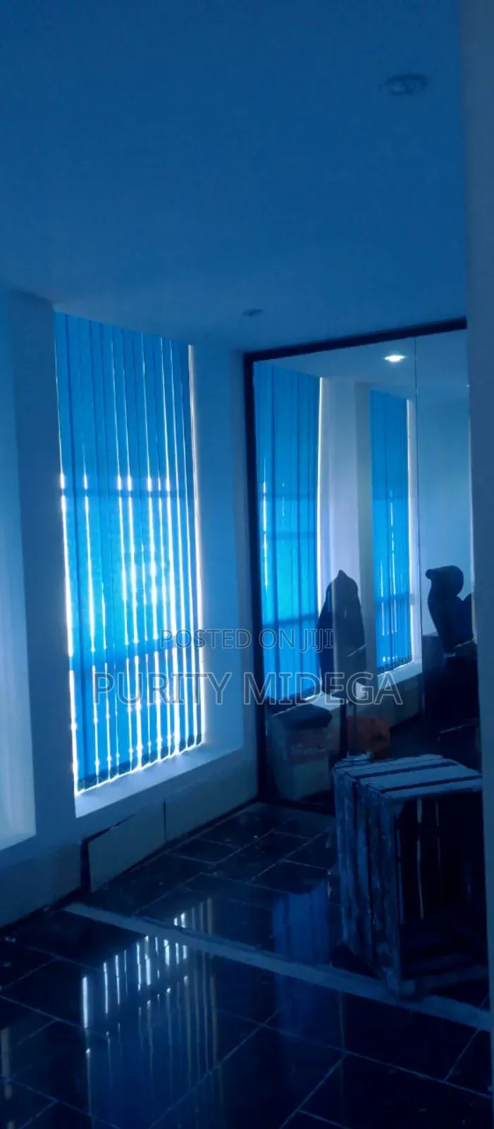 Blue Shade of Vertical Blinds Fabrics