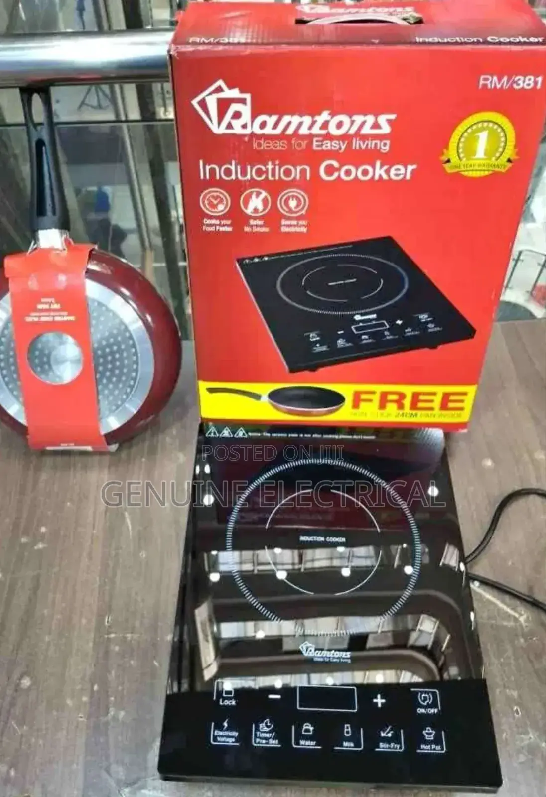 Rm381 Ramtons Induction Cooker - Free 24cm Pan