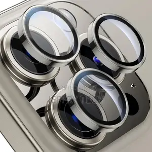iPhone 15 Pro Max Camera Lens Protector Metal Frame Glass