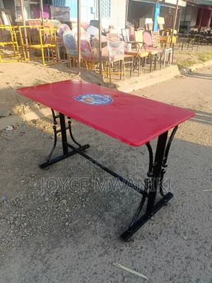 Restaurant Table, 4ftby 2 Ft With Branding Red, 