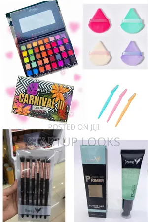 Eyeshadow Palette Set, Brushes, Trimmer, Powder Puff, Primer