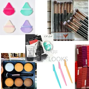 Makeup Kit Set, Contour Palette, Powder Puff, Primer, Sponge