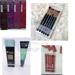 3pcs Matte Lipstick, Eyeshadow Brushes, Primer, Lip Liner