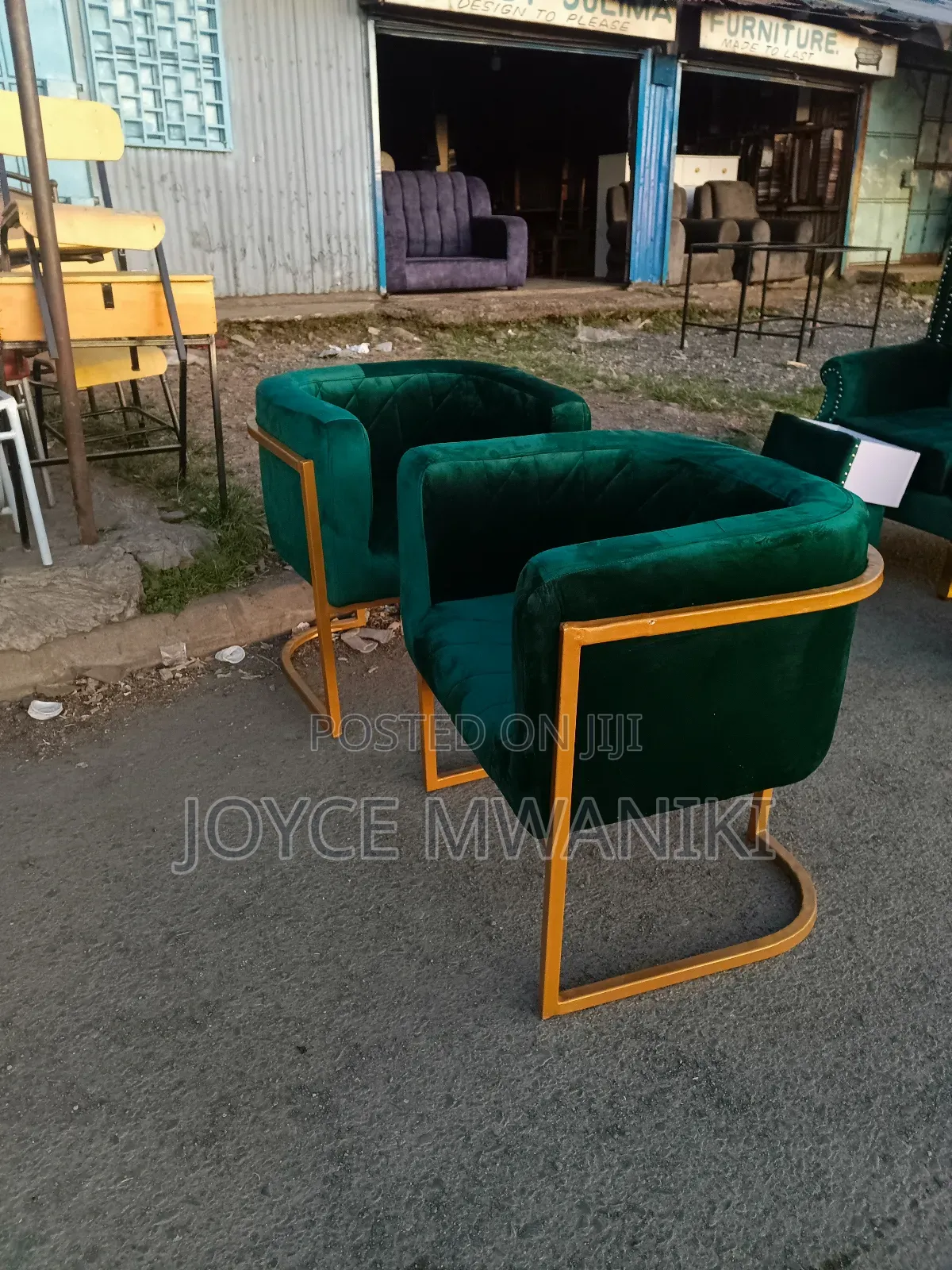 Manicure or Salon Seats, Emarld Green, 