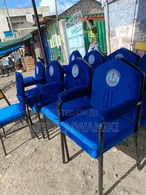 Church Chairs With Armrest, Blue Colour 