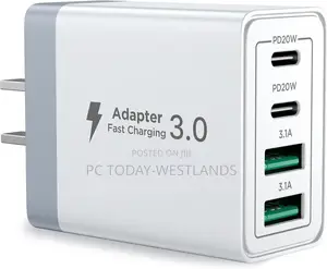USB C Charger Block, 40W 4-Port Fast Charger Charging Block