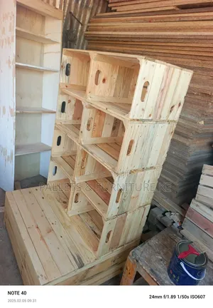 Apple Crate Shelves Wall