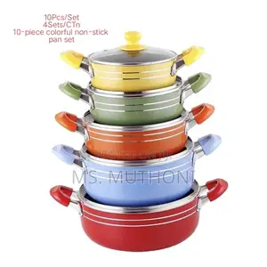10pcs Non-Stick Colorful Cookware Set