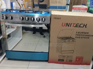60by80 Unitech 5 Burner Free Standing Full Gas Cooker UN/FG