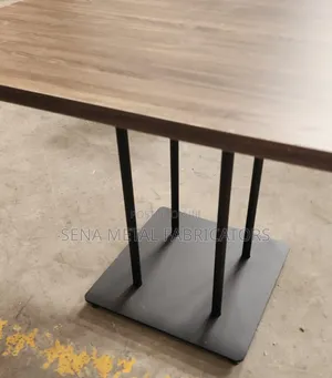 Brown Restaurant or Hotel Table With Powdercoating Finish