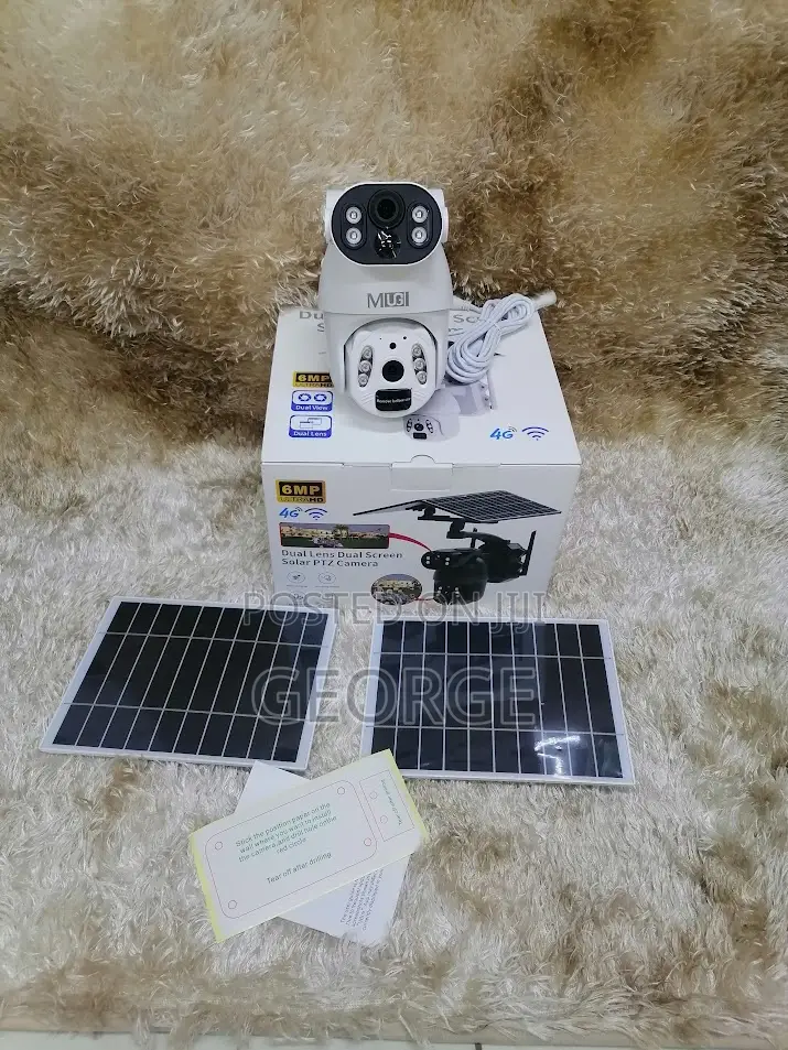 Dual Lens 6mp Ubox 4g Simcard Solar Camera/ 2 Panels