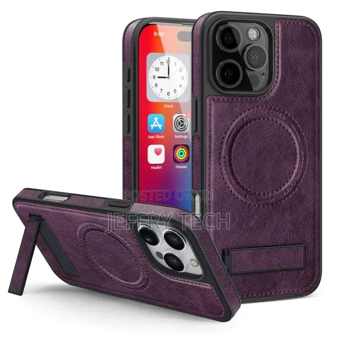 Leather Case for iPhone 16 Pro Max, Slim With Stand Case
