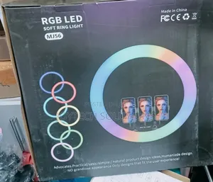 High Quality MJ 56 RGB Ring Light With a Track Stand.