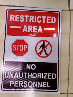 Reflective Restricted Area Signage