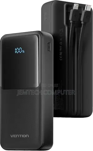 Vention 20000mah Power Bank 22.5W Black LED