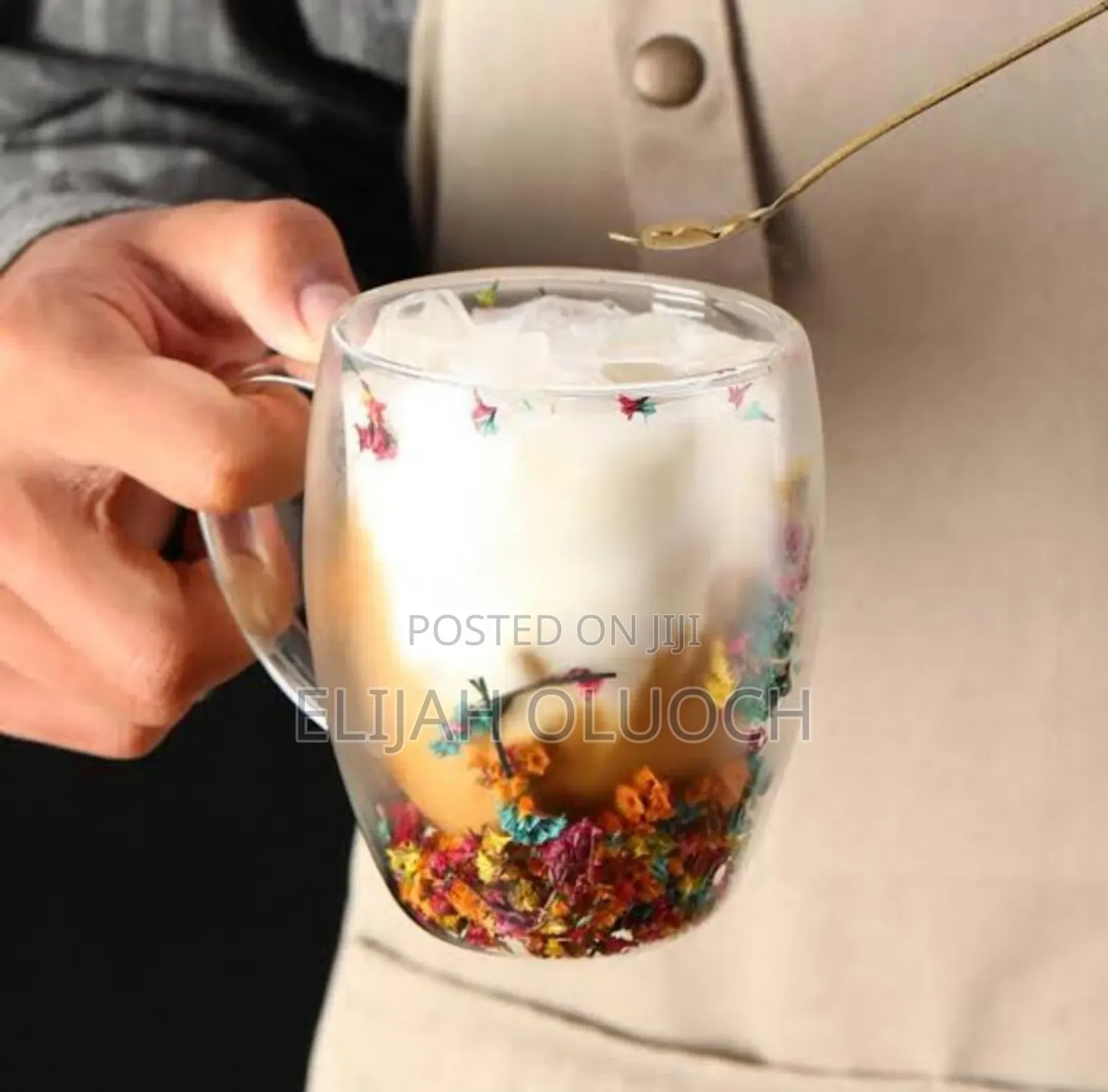 Flowers Between Unbreakable Double Wall 250ml Acrylic Cup