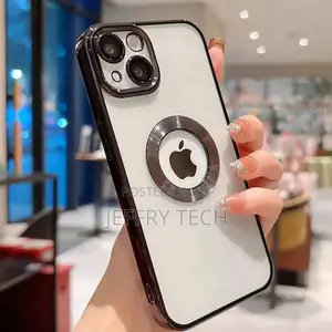 iPhone 13 Transparent Electroplating Case With Camera Protec