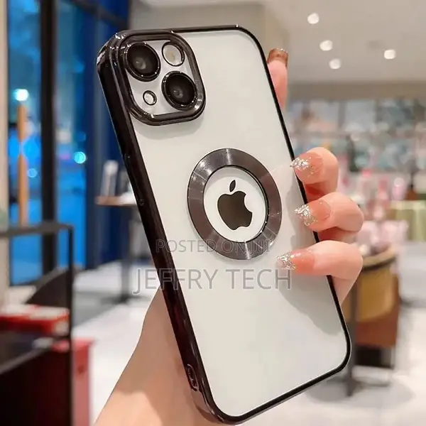 iPhone 13 Transparent Electroplating Case With Camera Protec