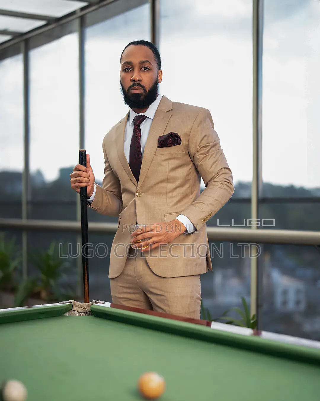 Suits-beige Slim Fit Suits