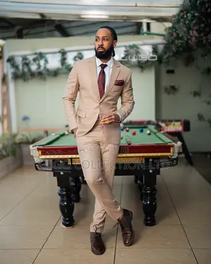Suits-beige Slim Fit Suits