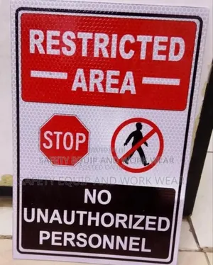 Restricted Area Reflective Signage