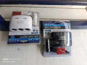 120W Car Charger, Multi-Port Cigarette Lighter Adapter