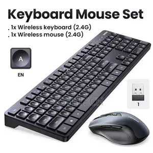 Ergonomic Mouse Wireless Keyboard Combo UGREEN MK006 (Black)