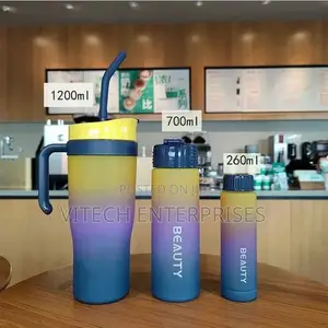 Gradient Color Frosted 3pcs Water Bottle