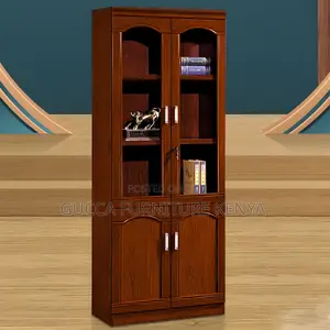 Cabinets:Brown Engineered Wood Vertical Shelf Bookcase