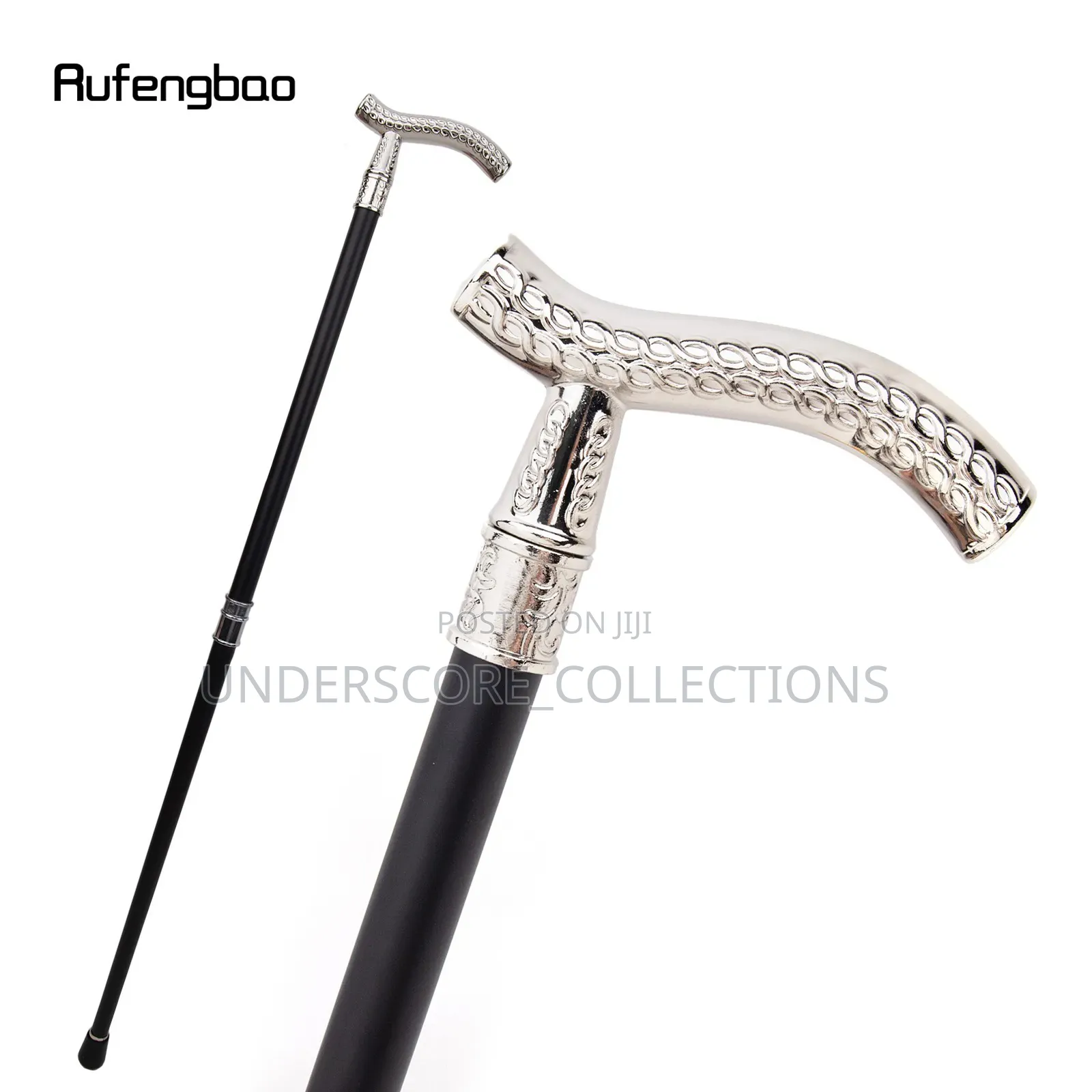 Men Silver Functional Walking Sticks