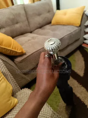 Round Head Silver Men Functional Walking Stick
