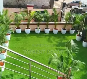 Flower Bed Area Artificial Green Grass Carpet