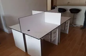 White Four Way Workstations