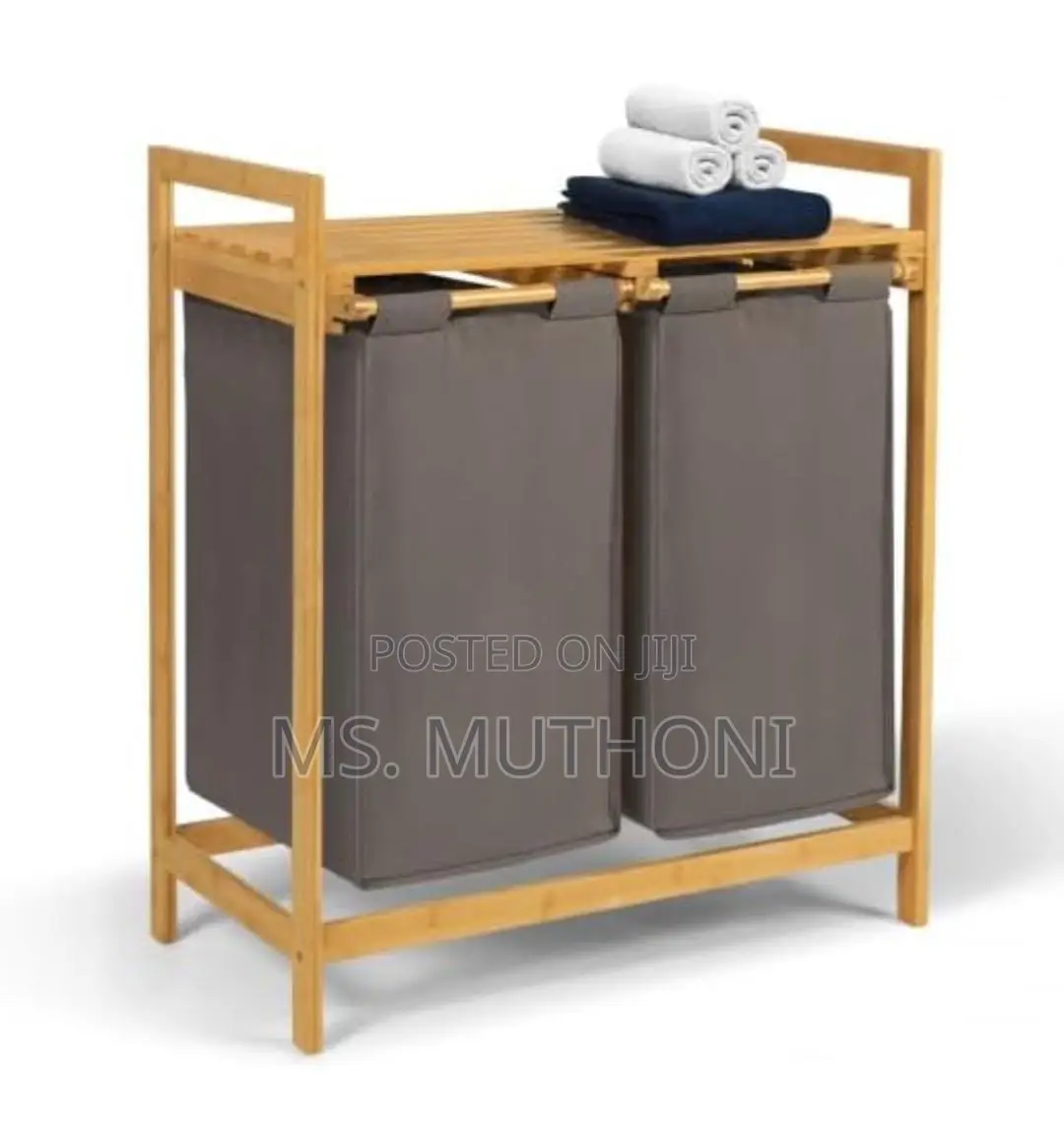 *2 in 1bamboo Laundry Basket*