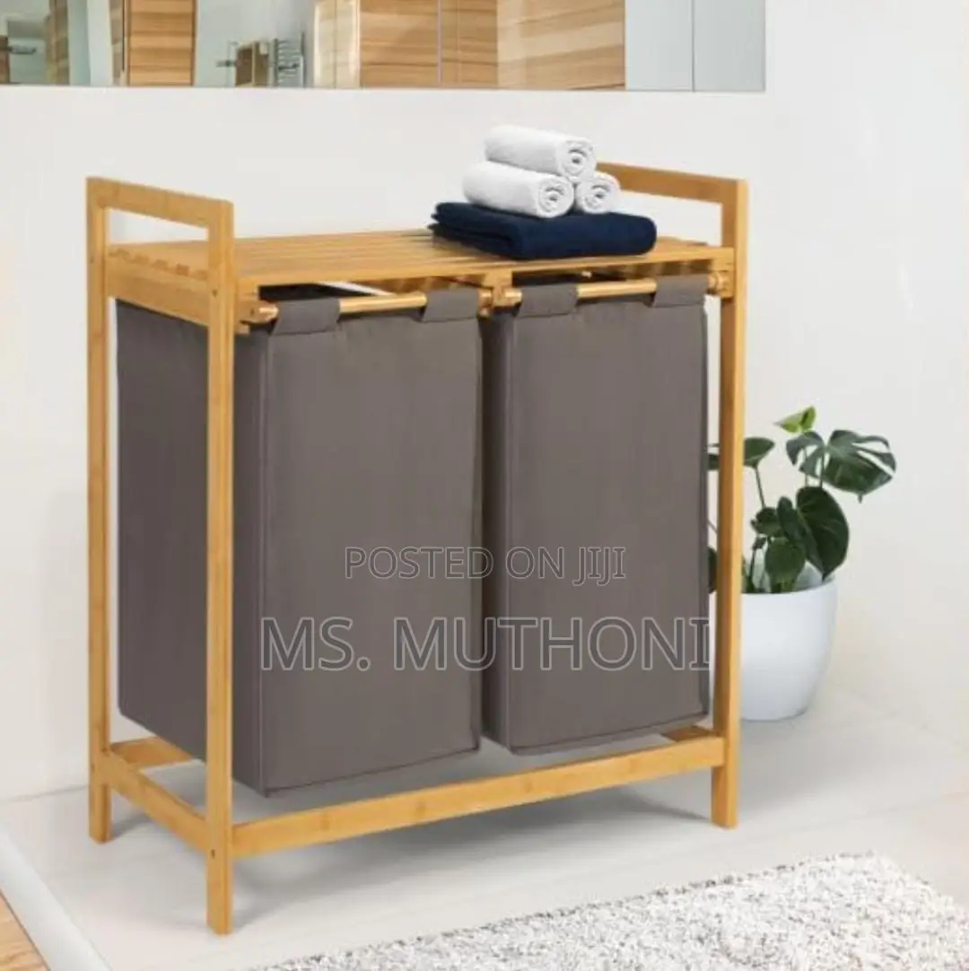 *2 in 1bamboo Laundry Basket*
