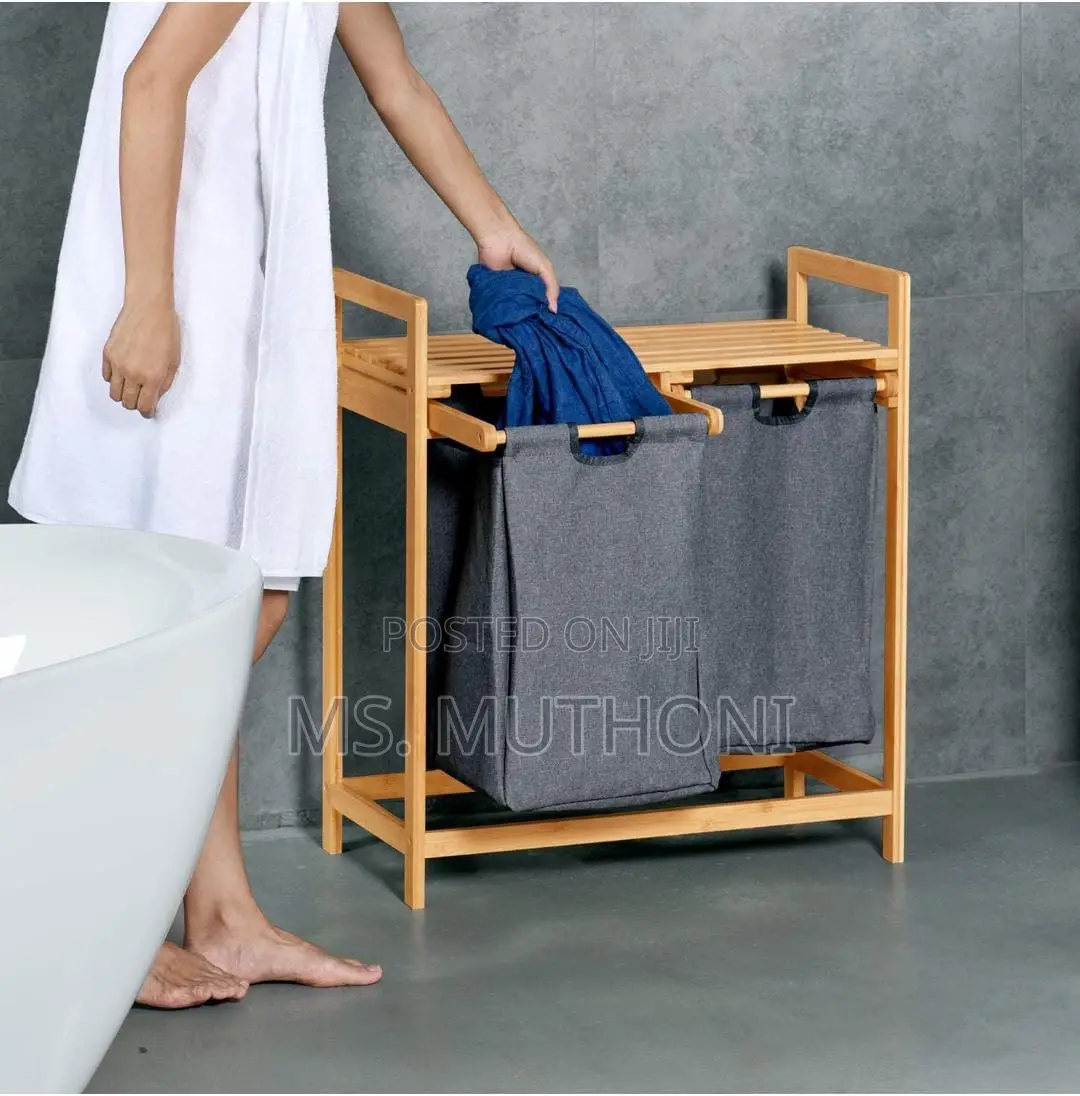 *2 in 1bamboo Laundry Basket*