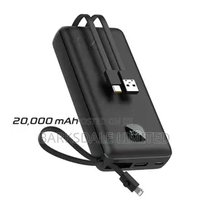 20000 Mah 10000 Powerbank Black Led Display Type C Lightning