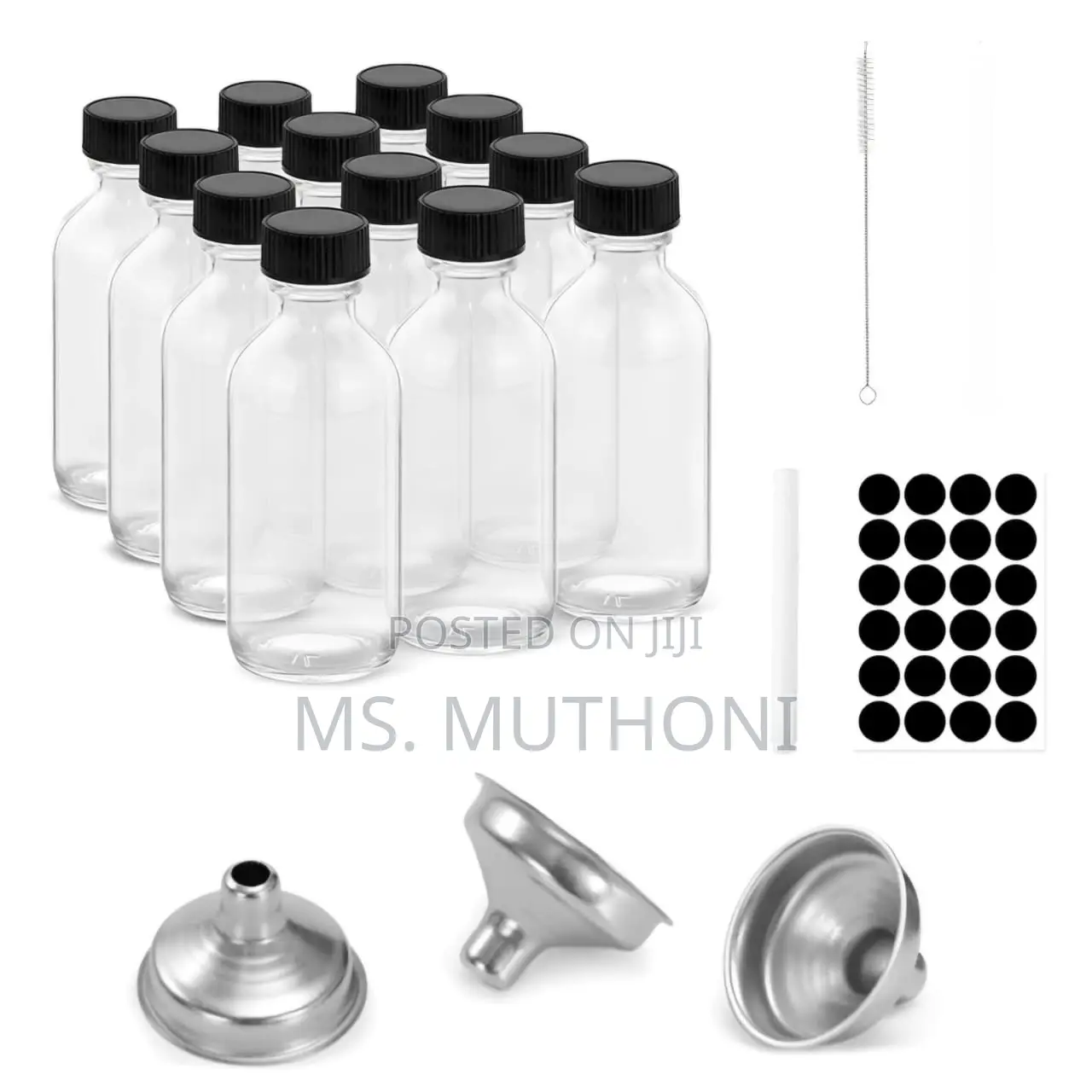 Glass Ginger Shots Bottles Set