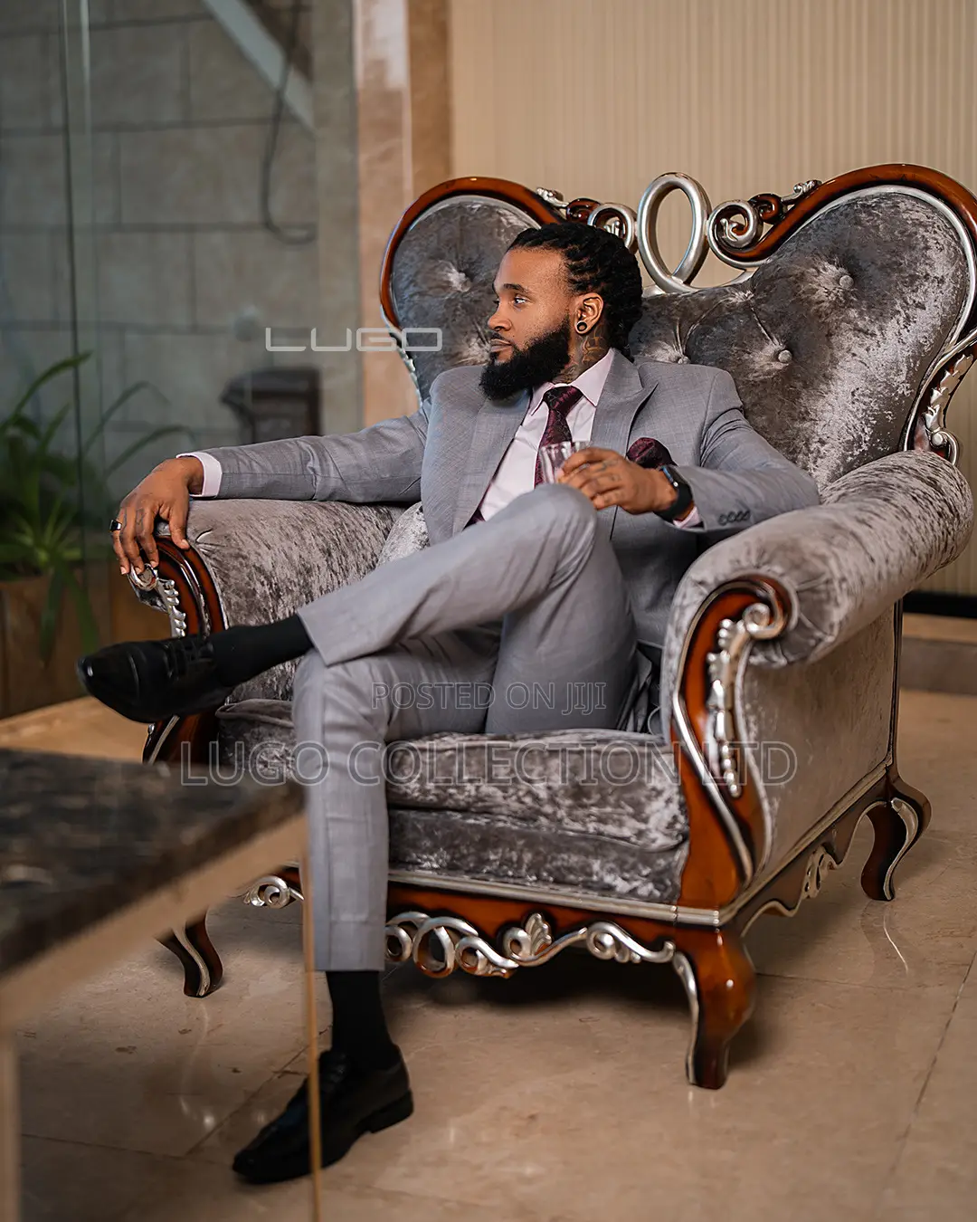 Men’S Suit Ash Grey Suit