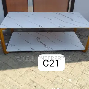 White Executive MDF Marble Table