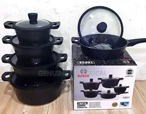 Cookware Nonstick Cookware 10pcs Bosch Black Kitchenware