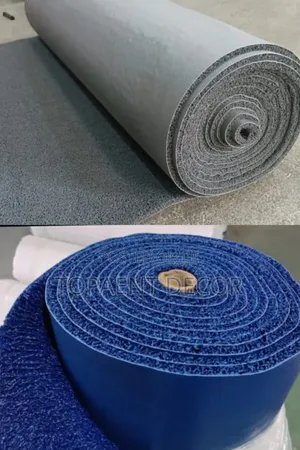 Light Grey and Blue Comfy Spaghetti PVC ANTISLIP MATS