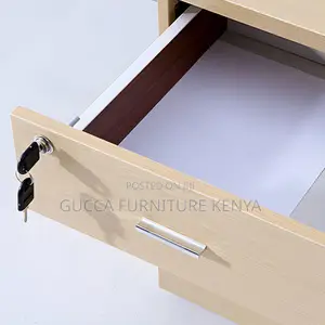 Cabinets: 3-Drawer Contemporary Wooden Pedestal Sideboard