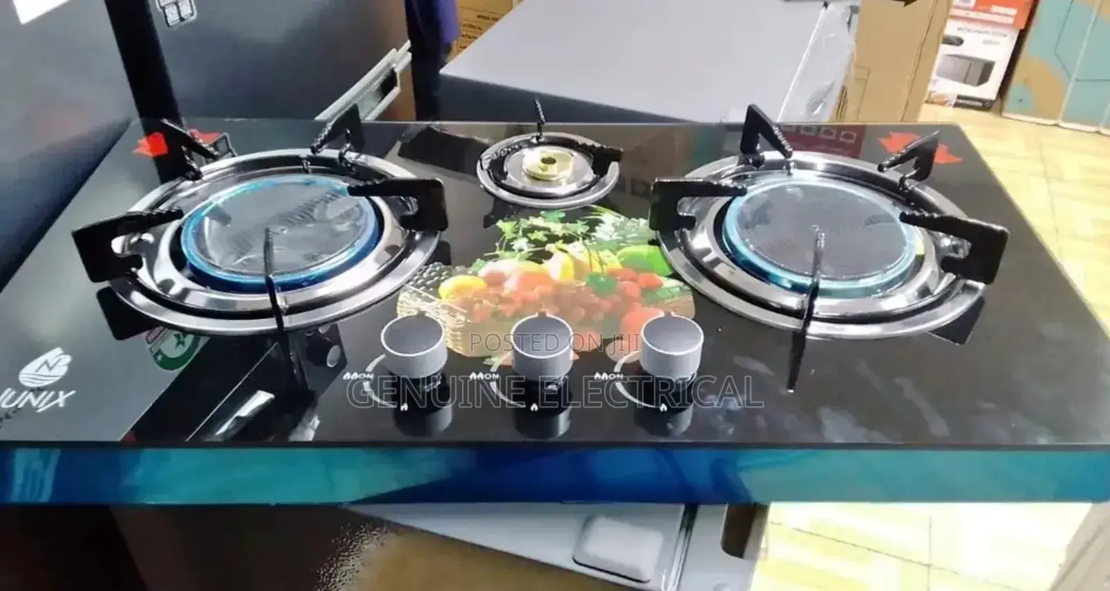 Nunix 3 Burner Glass Top Table Infrared Cooker