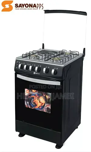 Black Sayona 3gas+1 Electric Plate Cooker With Electric Oven
