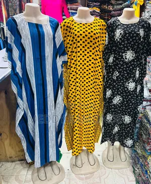 Blue/Yellow/Black Cotton Deras