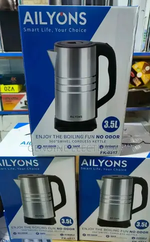 Stainless Steel 3.5 Litre FK-0317 Ailyons Electric Kettle